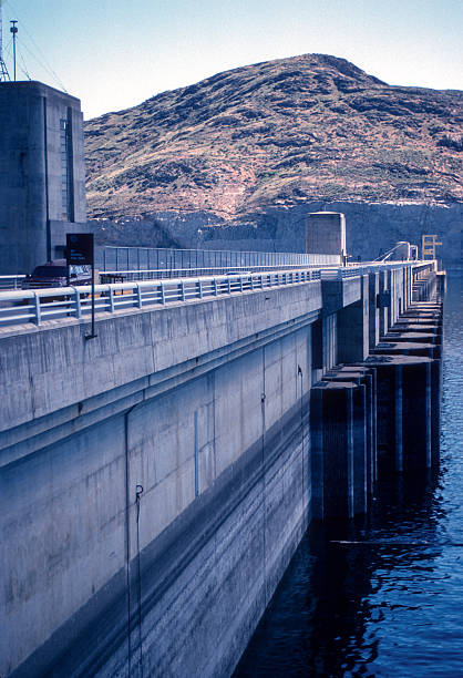 Grand Coulee Dam - Vertical Close-up - 1989