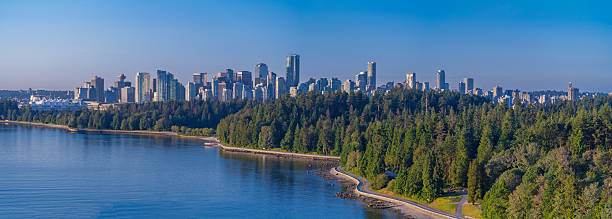 istock Vancouver skyline behind Stanley Park and the ocean. 2245704417