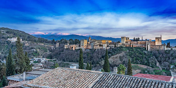 istock Alhambra palace complex in Granada, Spain at dusk. 2245704981