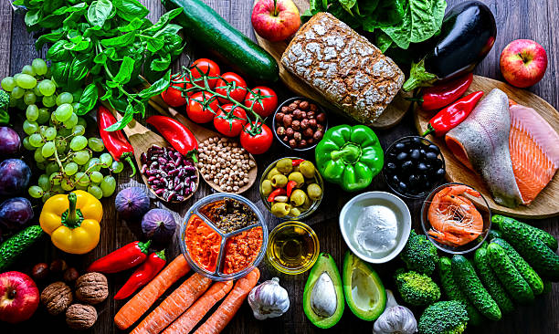 istock Food products representing the Mediterranean diet 2245711198