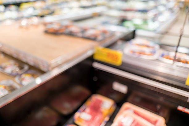 istock Pleasant blur of a grocery section aisle — ad-ready backdrop 2245711523