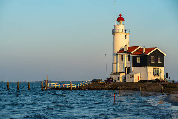 istock White lighthouse on dutch peninsula Marken in soft afternoon light 2245720944