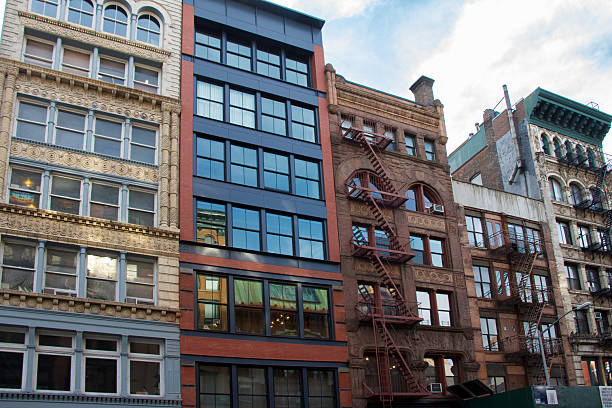 istock Historic buildings facades in Cooper Square, NOHO, Manhattan,  N 2245722856
