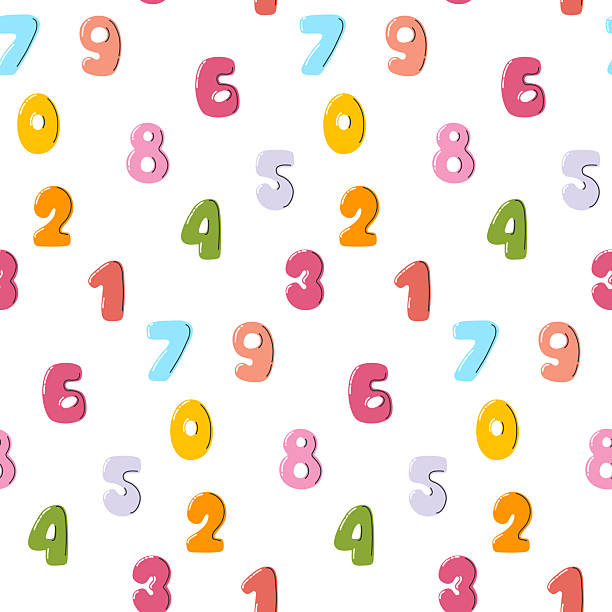 istock Colorful balloon numbers seamless pattern. Fun kids background f 2245725001