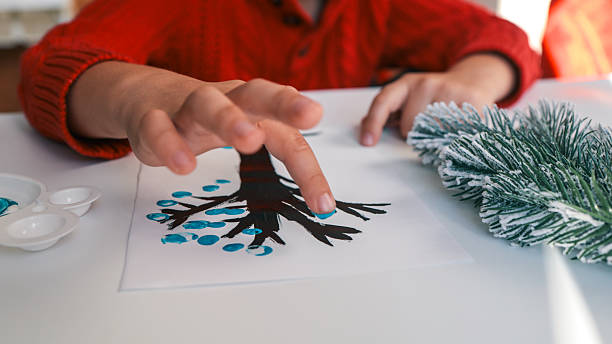 istock Idea for Christmas creativity with children. 2245728239