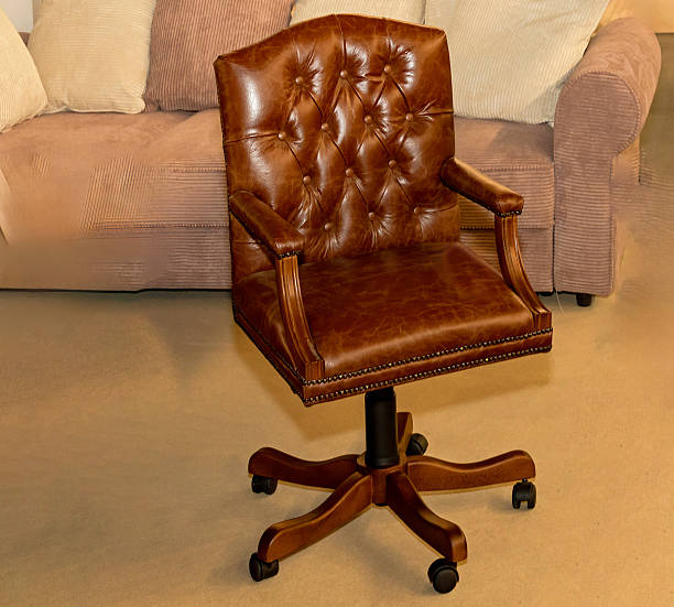 istock Retro leather office chair 2245731046
