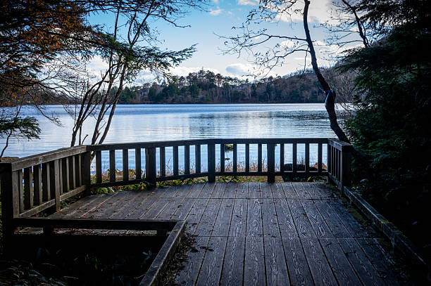 istock Late Autumn Scenery at Lake Yuno 2245731489