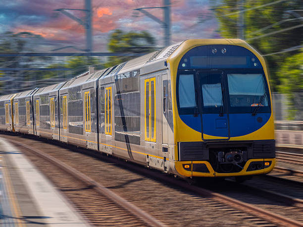 istock Passenger Train going through Summer Hill train station a suburban Sydney train Station NSW Australia 2245733557