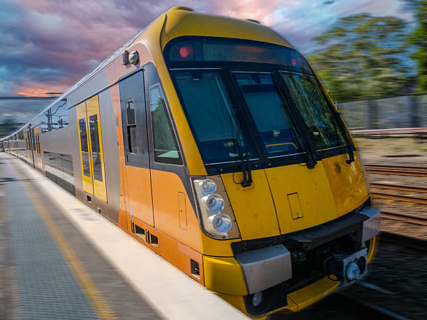 istock Passenger Train going through Summer Hill train station a suburban Sydney train Station NSW Australia 2245733558