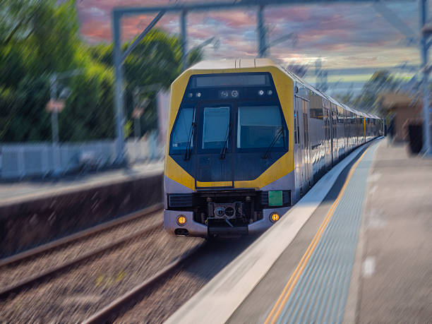 istock Passenger Train going through Summer Hill train station a suburban Sydney train Station NSW Australia 2245733563