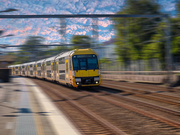 istock Passenger Train going through Summer Hill train station a suburban Sydney train Station NSW Australia 2245734278