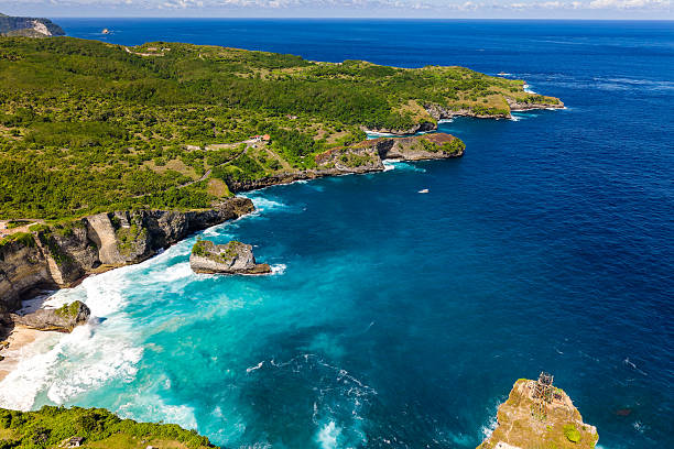 istock Rocky Cliffs and Turquoise Ocean on a Tropical Island 2245737658