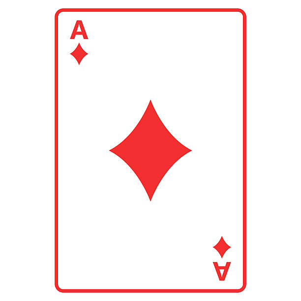 Red ace of diamonds card