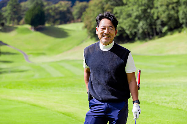 istock A middle-aged Japanese man enjoying golf 2245743645