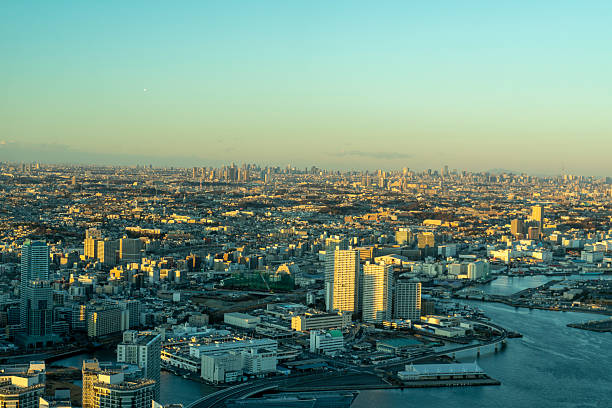istock Yokohama cityscape at sunset 2245747926