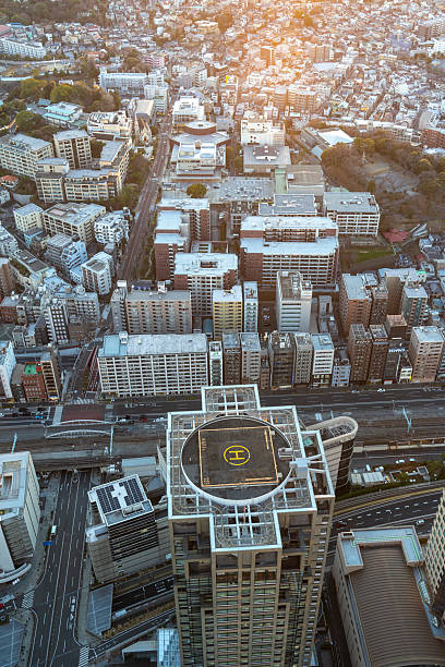 istock Yokohama cityscape at sunset 2245747991
