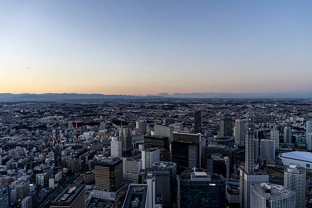 istock Yokohama cityscape at sunset 2245748033