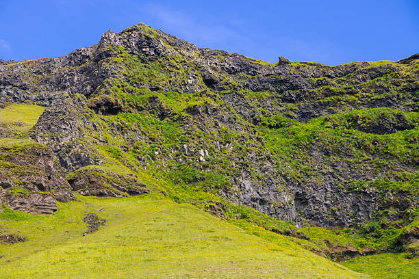 istock Beautiful green cliff in Reynisfjara, Iceland 2245763632
