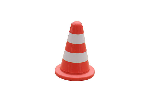 Model Safety Cone: A bright orange-and-white miniature traffic cone accessory, perfect for model sets, shown on a white background.