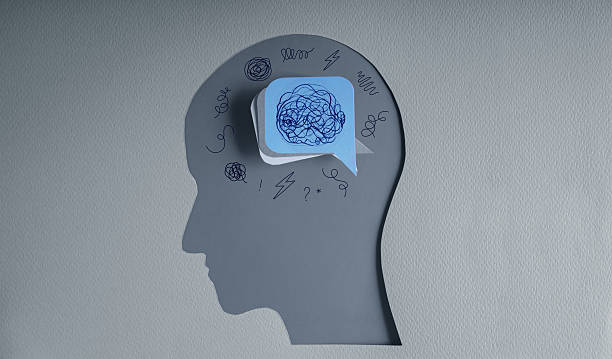 istock Messy Lines inside head symbolizes mental struggle, high stress 2245770255