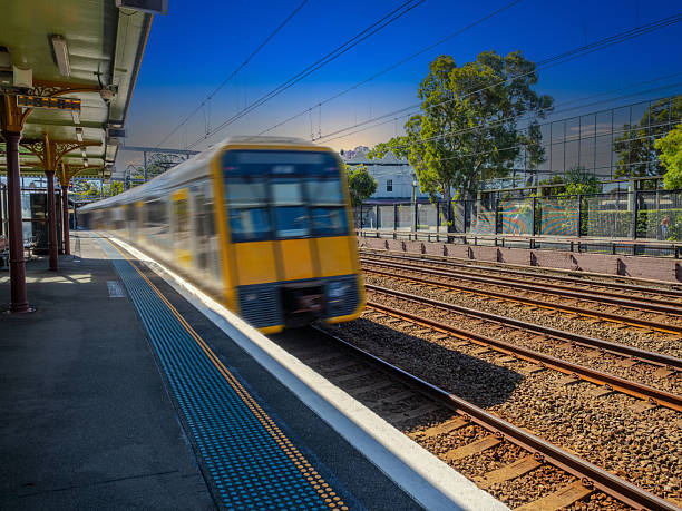 istock Passenger Train going through Summer Hill train station a suburban Sydney train Station NSW Australia 2245780986