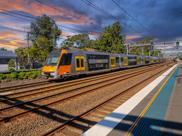 istock Passenger Train going through Summer Hill train station a suburban Sydney train Station NSW Australia 2245781018