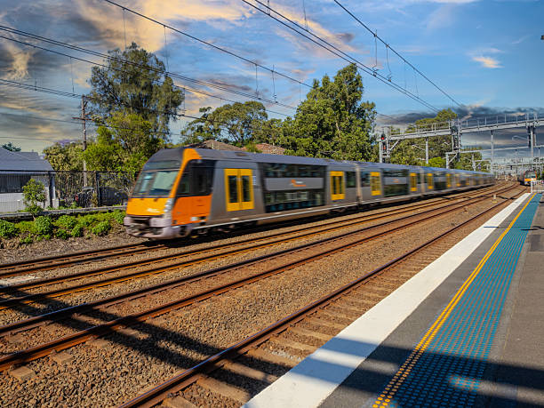 istock Passenger Train going through Summer Hill train station a suburban Sydney train Station NSW Australia 2245781027