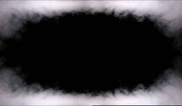 istock White smoke and fog frame on black background creating empty space in the center for text or design. Perfect for banner, poster, Halloween, or cinematic background use. 2245783814