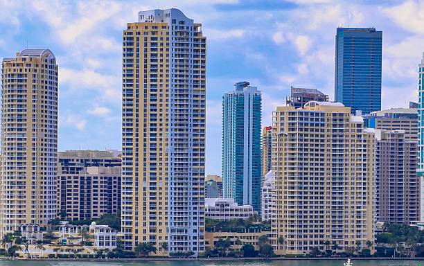 istock Modern city skyline with tall skyscrapers and blue sky 2245786736