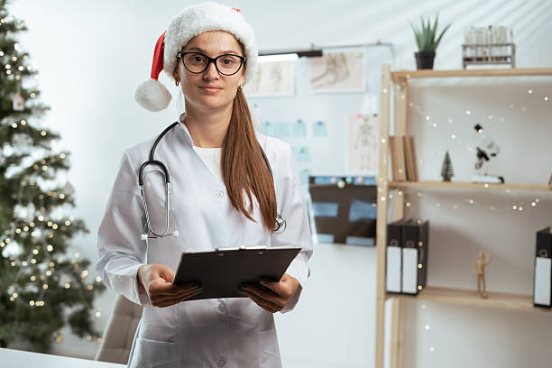 istock Doctor on the shift on christmas eve 2245799794
