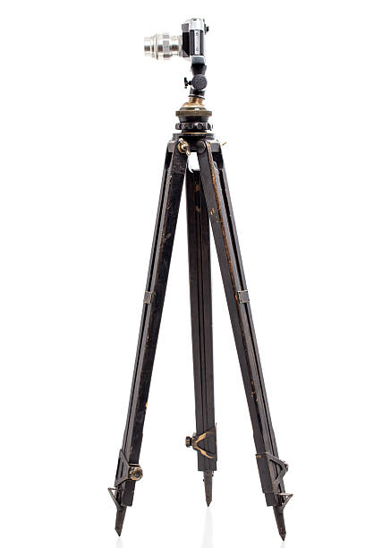 istock Photo camera on wooden tripod. 2245806916