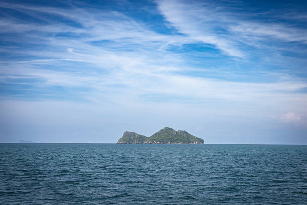 Ko Phan Gan Island landscape with blue sky background.Thailand.