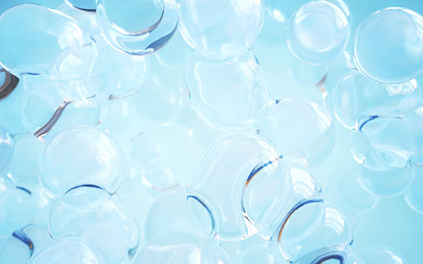 istock Biomedical Clear Oil Liquid Cosmetic Bubbles Metaballs 2245811967