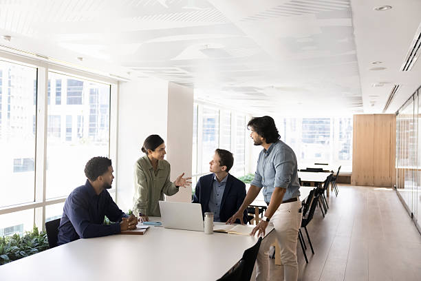istock Multiethnic business group meet for teamwork on project at coworking 2245812750