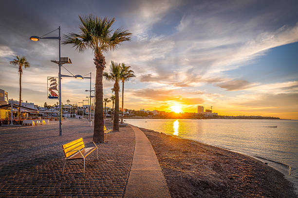 istock Walking promenade in Paphos, Cyprus 2245829430
