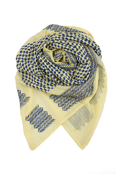 istock Yellow arabic scarf isolated on white background 2245834054