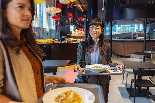 istock Casual business lunch in self-service restaurant 2245834906