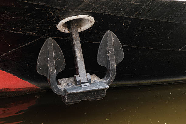 Close-up shot of vintage ship anchor