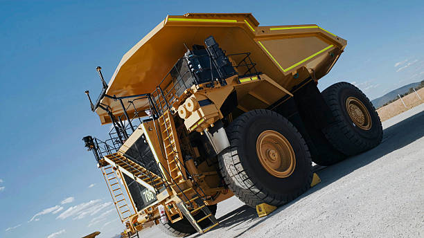 istock Giant mining truck undergoing maintenance for mineral transport 2245847744