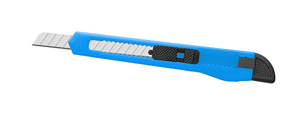 istock Vibrant Blue Utility Knife with Black Grip Design 2245857110