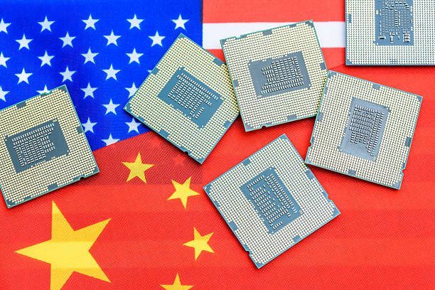 istock US-China Semiconductor Rivalry – CPUs on Flags Symbolizing Trump-Xi Trade Flexibility, Tech Supply Chain, and Global Economic Tensions 2245865412