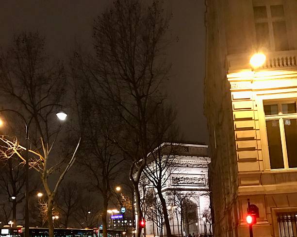 istock Illuminated Paris City Architecture and Street at Night 2245869204