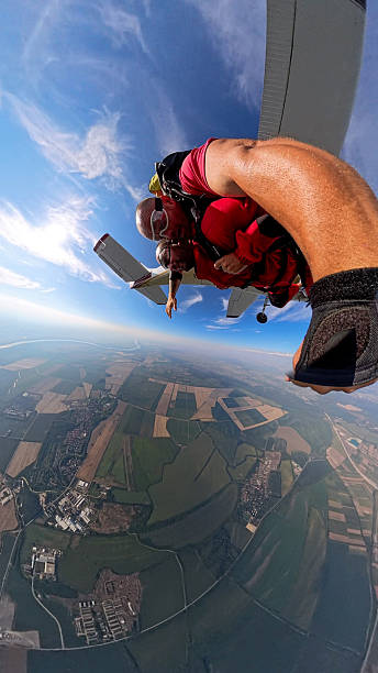 istock Tandem skydivers capture adrenaline-filled freefall and panoramic views from above during flight and fun 2245872312