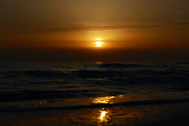 Beautiful sunset on Florence Beach, Italy