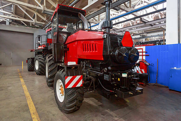 Workshop of a plant producing agricultural machinery. Harvesting machines, special equipment for soil cultivation and spare parts for them.