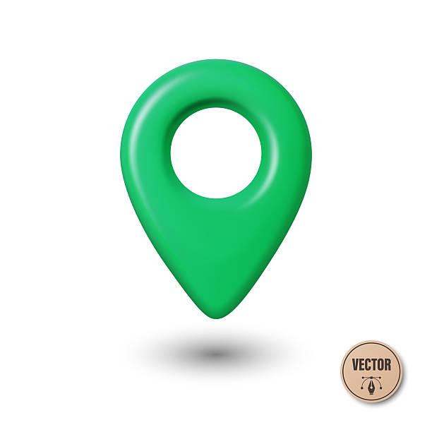 istock Vector 3d Realistic Green Map Pin Icon. Location Marker with Hole. Map Pin Symbol, Map Pin Badge for GPS, Navigation, Address, Place Pointer 2245883156
