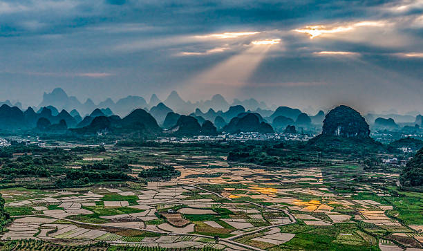istock Terraced fields landscape  in Guilin 2245886260