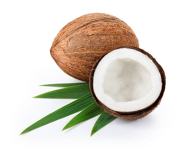 istock Coconut with half and leaves 2245888520