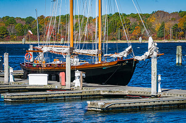 Sandwich, Massachusetts. USA -November 4. 2025- The historic two masted schooner \
