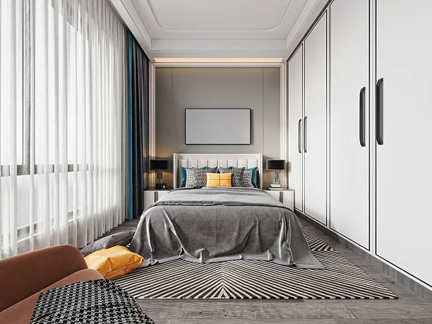 istock 3d render of luxury hotel room 2245896637